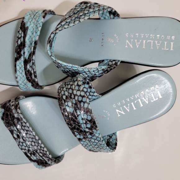 ITALIAN SHOEMAKERS Animal Print Wedge Sandals! Size 8 - Picture 8 of 8